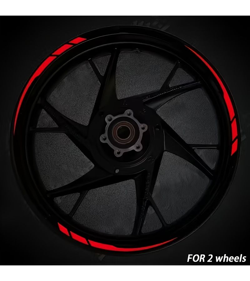 Silvery 13pcs Vinyl Sticker Set for Car Motorcycle Bicycle Wheels - Image 1