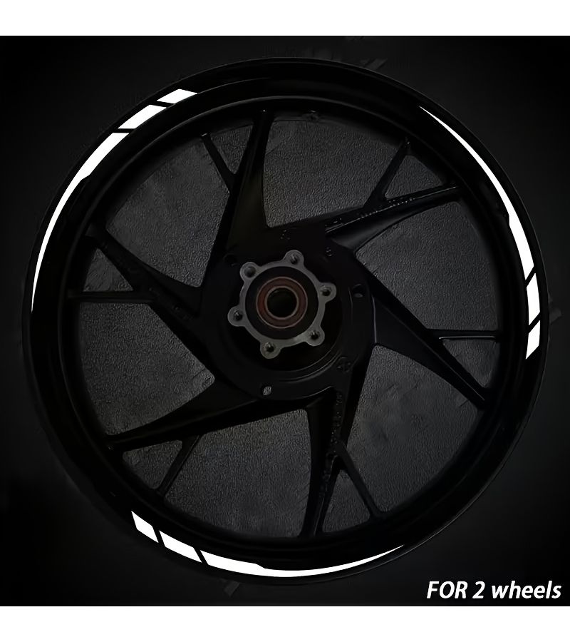 Silvery 13pcs Vinyl Sticker Set for Car Motorcycle Bicycle Wheels - Image 4