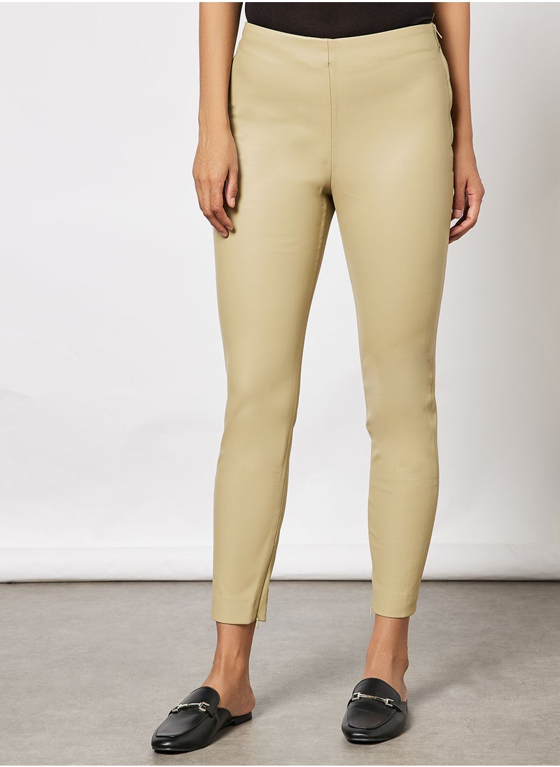 MANGO - Faux Leather Leggings - Image 1