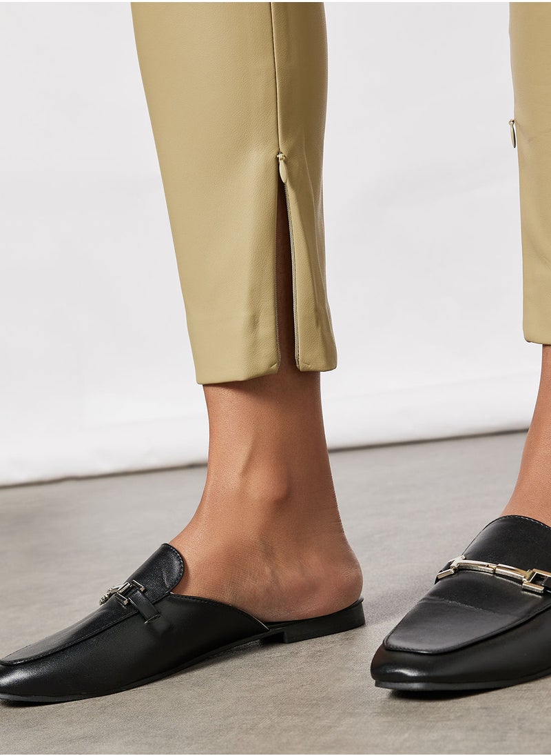 MANGO - Faux Leather Leggings - Image 1