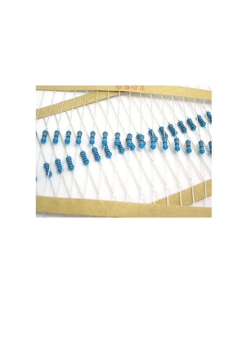 1/4W Metal Film Resistor, 5 Colour Ring Band 1% Ω Ohms Tolerance, For Electrical DIY Pack of 50 (1/4W 1.2KΩ (1200ohms))  - Image 3