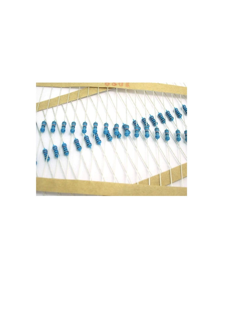 1/4W Metal Film Resistor, 5 Colour Ring Band 1% Ω Ohms Tolerance, For Electrical DIY Pack of 50 (1/4W 1.2KΩ (1200ohms))  - Image 2