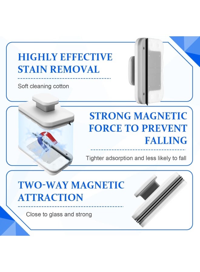 يلا جوي أداة تنظيف الزجاج الأمامي المغناطيسية، منظف نوافذ مزدوج الجوانب، منظف نوافذ مغناطيسي للزجاج الأمامي للسيارة، سمك الزجاج 3-10 مم، أداة تنظيف النوافذ المغناطيسية للسيارات ذات الارتفاعات العالية - Image 5