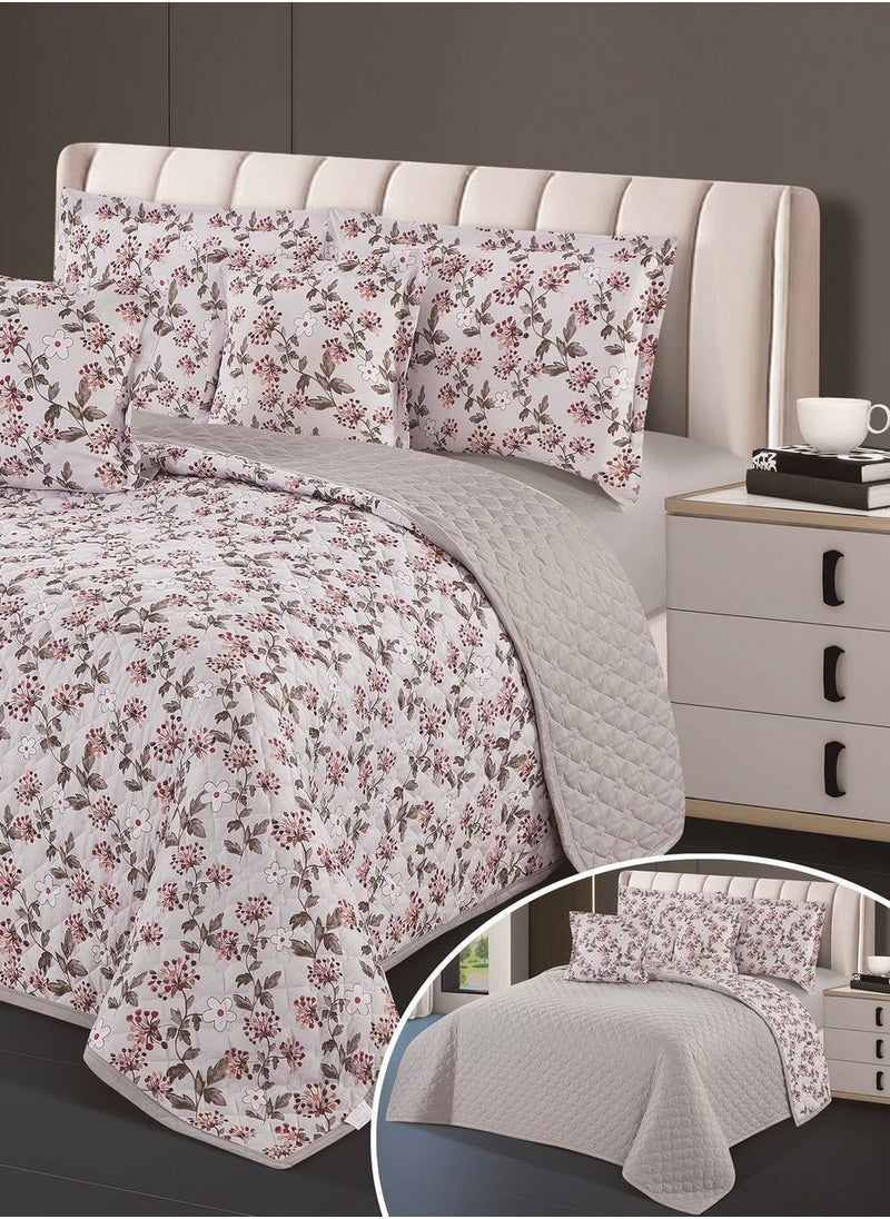 Hours Compressed double-sided floral bed comforter set, 6 pieces, size 240 * 220 cm  - Image 2