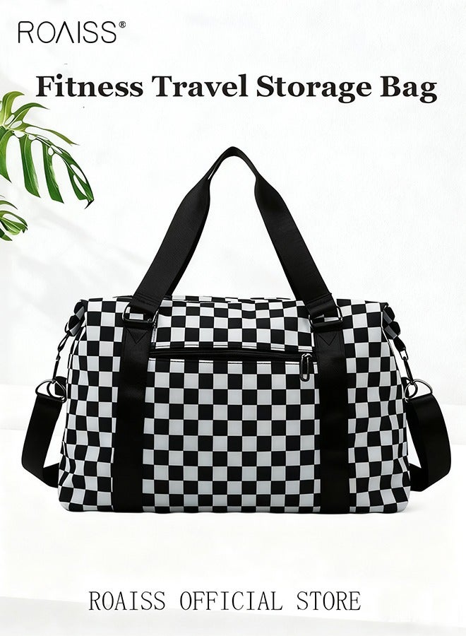 roaiss Functional Sports Fitness Handbag with Dry and Wet Separation Large Capacity Design Business Trip and Boarding Short Distance Travel Bag - Image 1