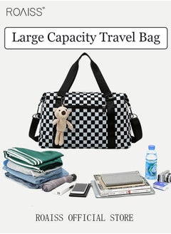 roaiss Functional Sports Fitness Handbag with Dry and Wet Separation Large Capacity Design Business Trip and Boarding Short Distance Travel Bag  - Image 5