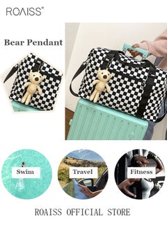 roaiss Functional Sports Fitness Handbag with Dry and Wet Separation Large Capacity Design Business Trip and Boarding Short Distance Travel Bag  - Image 4