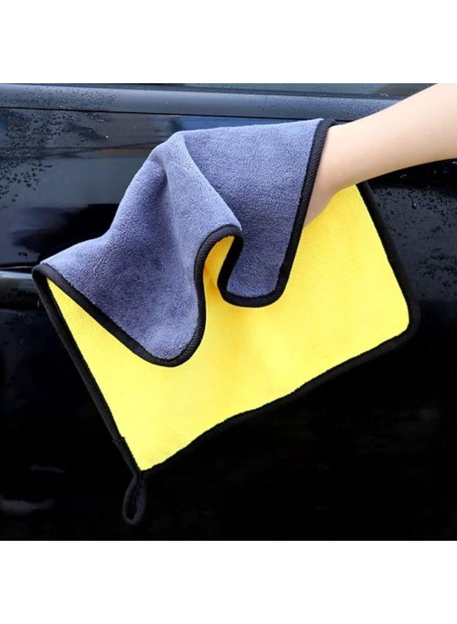 منشفة تنظيف سيارات من الألياف الدقيقة، مقاس 40*40 سم، منشفة تجفيف سيارات سريعة الامتصاص لغسل وتجفيف السيارات والمطابخ والزجاج - Image 1