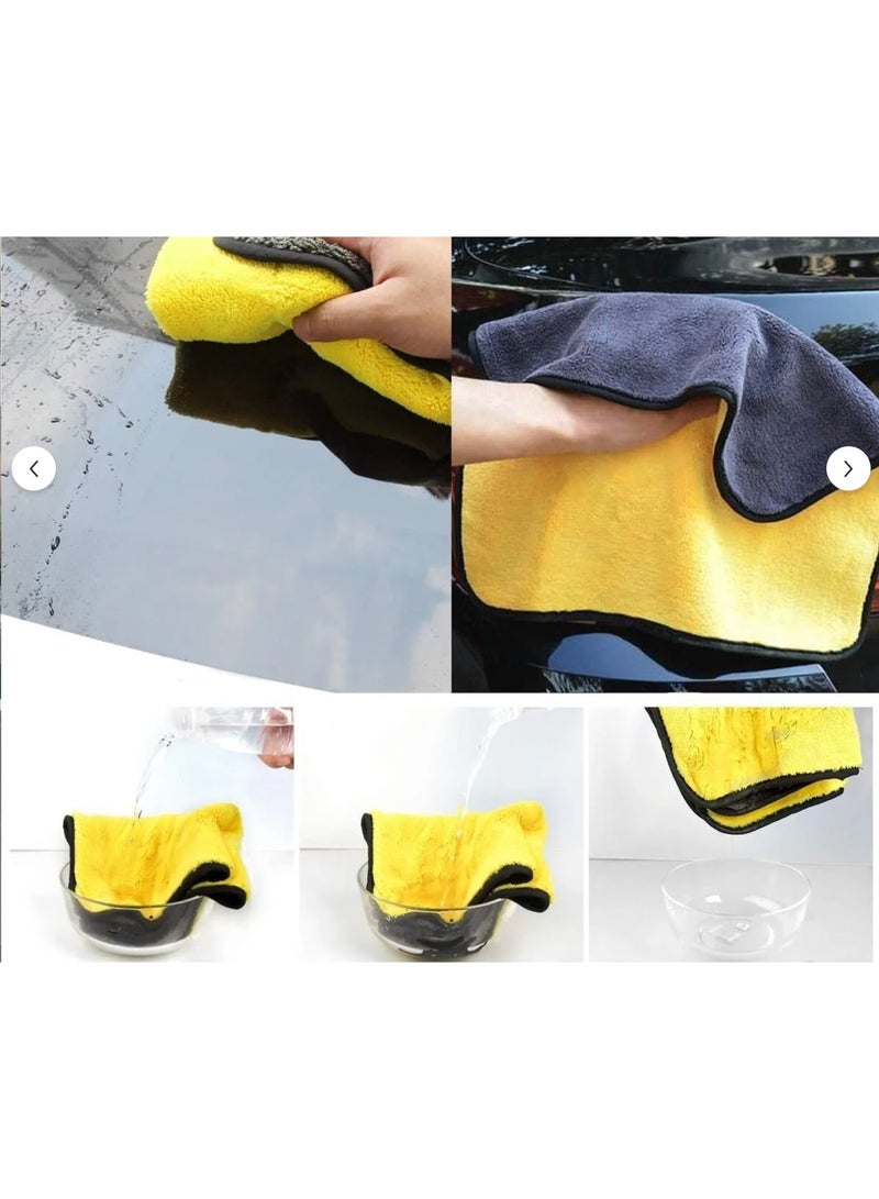 منشفة تنظيف سيارات من الألياف الدقيقة، مقاس 40*40 سم، منشفة تجفيف سيارات سريعة الامتصاص لغسل وتجفيف السيارات والمطابخ والزجاج - Image 4