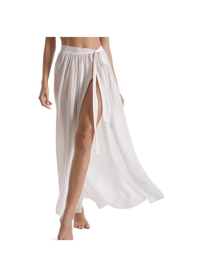 ملابس سباحة نسائية شبه شفافة من باريو، تنورة قصيرة مع شرابات/أبيض؟ ملابس سباحة نسائية، ملابس سباحة بيكيني، وشاح، ملابس سباحة، أغطية ملابس سباحة - Image 1