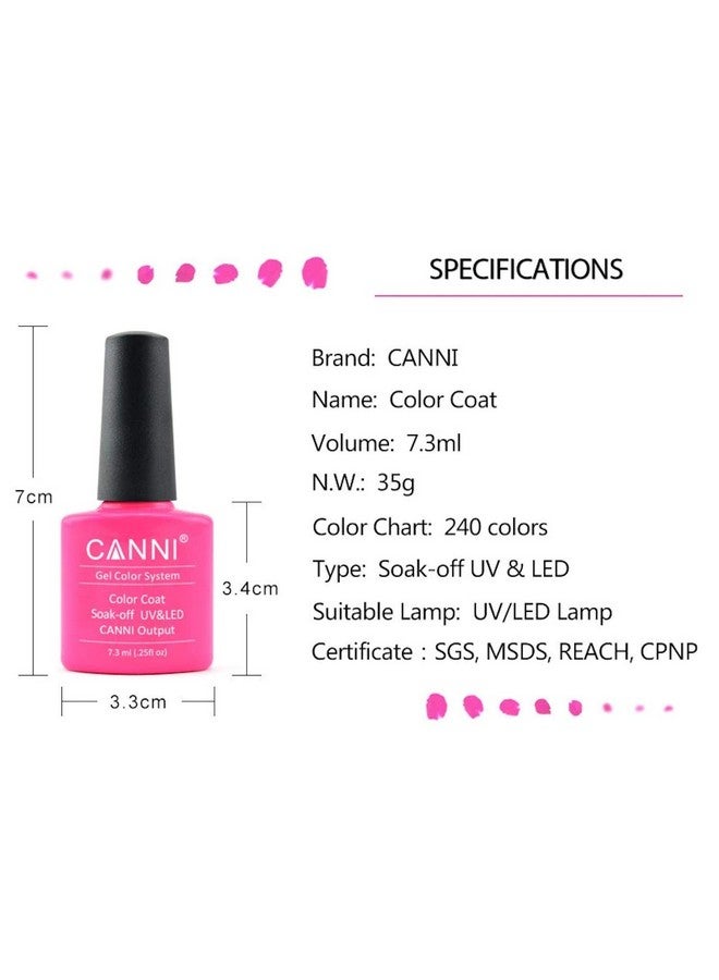 CANNI Gel polish LED UV Nail Gel 7.3ml Soakoff UV LED Polish (CANNI-021) - Image 3