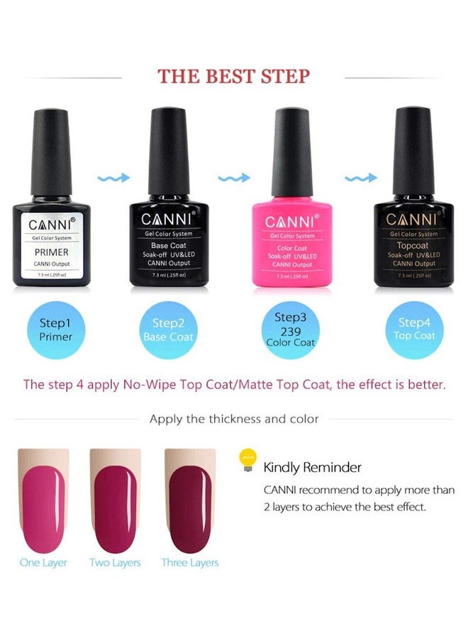 CANNI Gel polish LED UV Nail Gel 7.3ml Soakoff UV LED Polish (CANNI-021) - Image 5