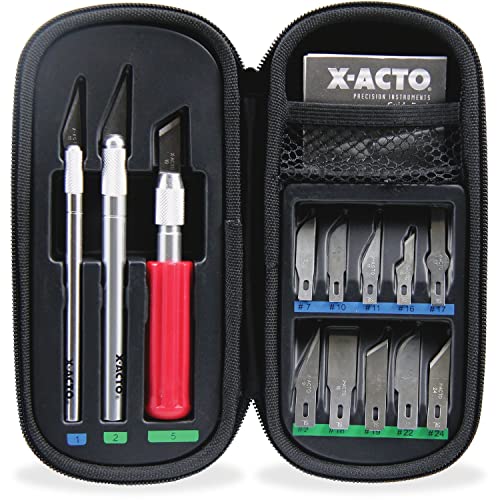 X-Acto مجموعة سكاكين X-ACTO الأساسية المضغوطة، تشمل 3 سكاكين، 13 شفرة، حقيبة حمل ناعمة، 17 قطعة - أدوات الحرف، أدوات القطع - Image 1