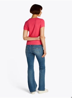 Women's Essential Slim Rib-Knit T-Shirt -  Stretch cotton, Red - pzsku/Z1DDFCCB7BF08B1F1A165Z/45/_/1738050870/f2315ecd-f086-4455-a7d2-5fce62e470ca