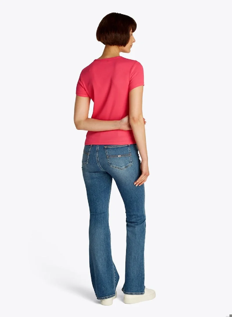 TOMMY JEANS Slim Rib Short Sleeve T-Shirt