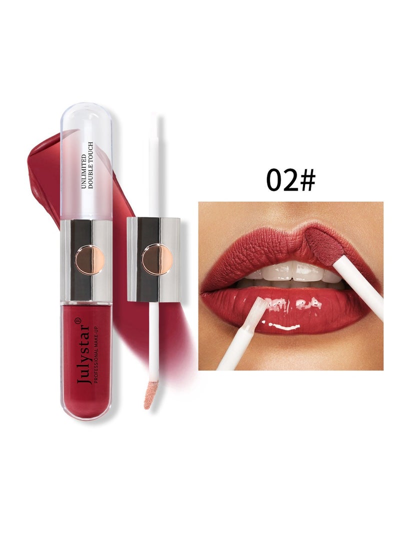 Julystar Double-Ended Lip Gloss – High Shine Glaze & Transparent Lip Oil  - Image 1