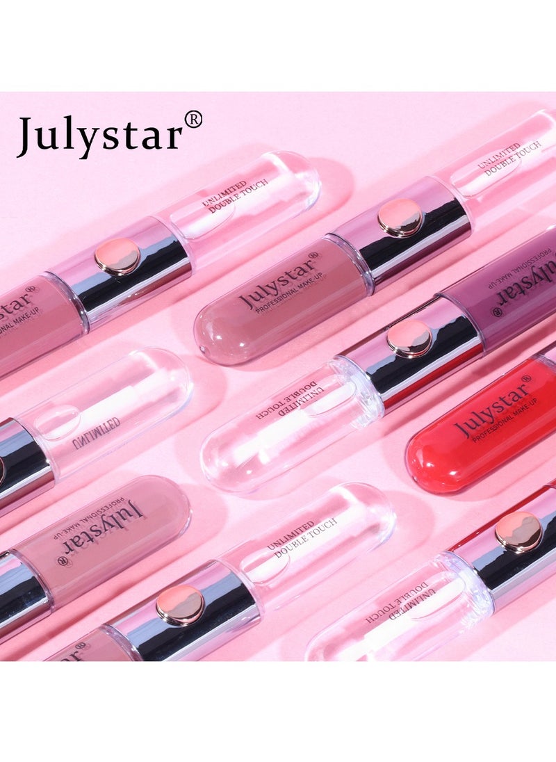 Julystar Double-Ended Lip Gloss – High Shine Glaze & Transparent Lip Oil  - Image 5