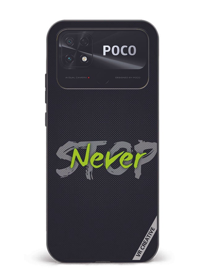 VR CREATIVE Protective Case Cover For Xiaomi Poco C40 Never Stop Design Multicolour - Image 1