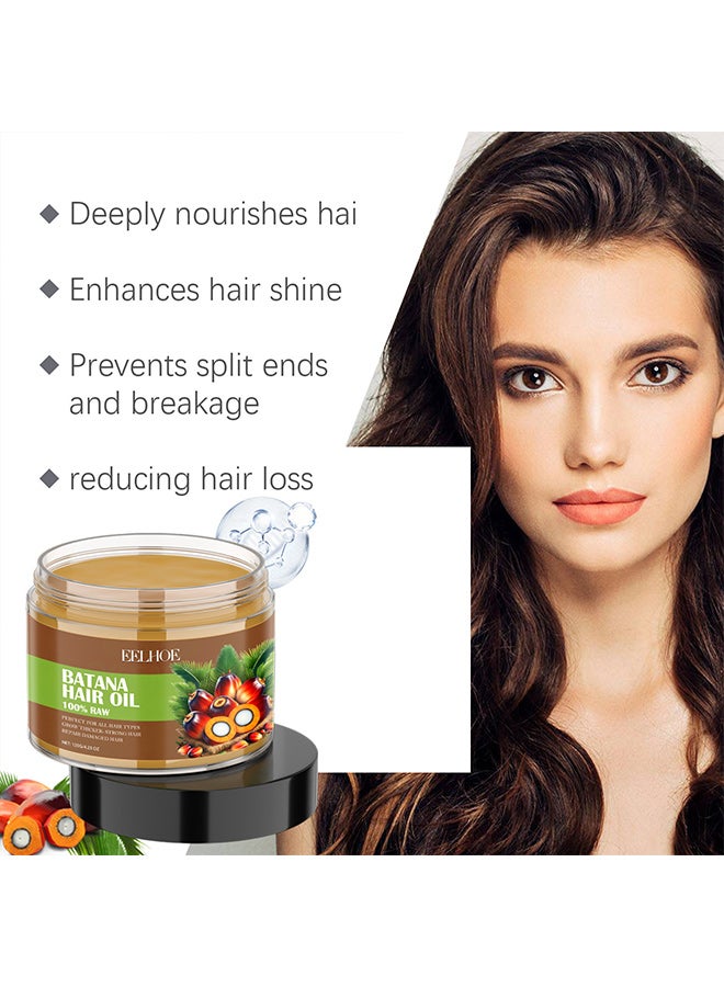 EELHOE Batana Hair Oil, suitable for nourishing, moisturizing, repairing damaged hair, improving frizz and split ends, smoothing and shining - 120g - Image 3