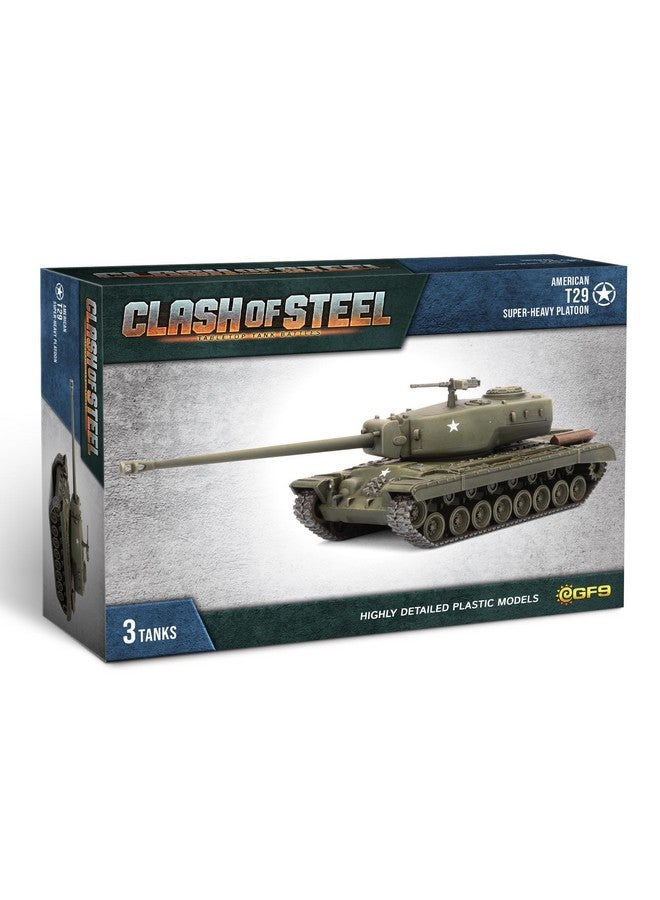 Gale Force Nine Clash Of Steel: Tabletop Tank Battles - American T29 Super-Heavy Platoon - Image 1