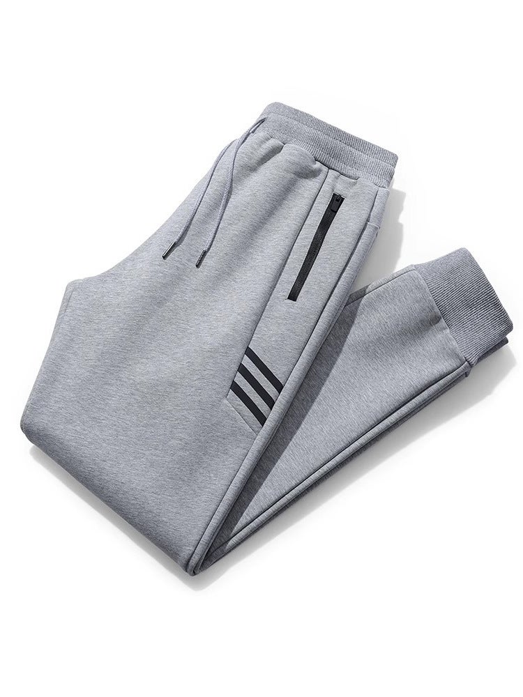 سروال رياضي شتوي للرجال سميك دافئ مبطن بالفليس واسع فضفاض مع ربط عند الكاحل مبيعات مباشرة من المصنع - Image 4