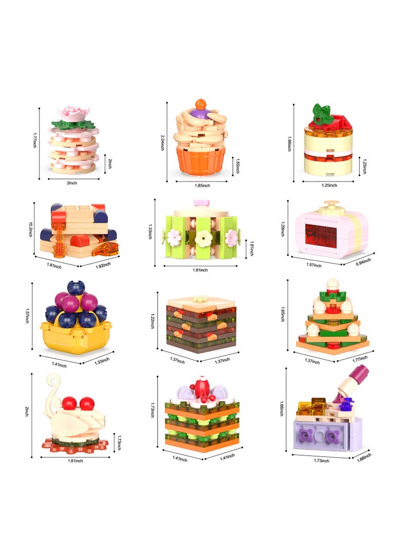 SOLARAE Mini Building Block Sets for Kids Ages 8-14, Assorted STEM Toys for Party Favors, Goodie Bags, Classroom Prizes, Birthday Gifts, and Special Occasions (12 Cake Designs) - Image 2