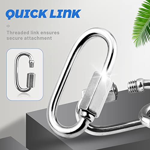 YETOOME 10 Pack 304 Stainless Steel M3.5 Chain Link, 1/8 Inch D Shape Locking Quick Chain Repair Links Pets Keychain for Outdoor Traveling Equipment - Image 3