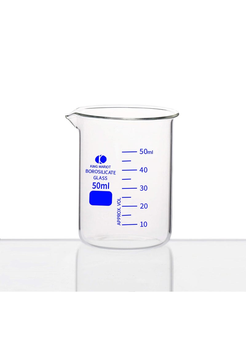 King Mariot Set of 6 Heavy Duty Borosilicate Glass Graduated Beaker 100ml, 200ml, 250ml Capacity + 3 Glass Droppers High Grade Borosilicate 3.3 Glassware For Labware Biology Chemistry Laboratory  - Image 5
