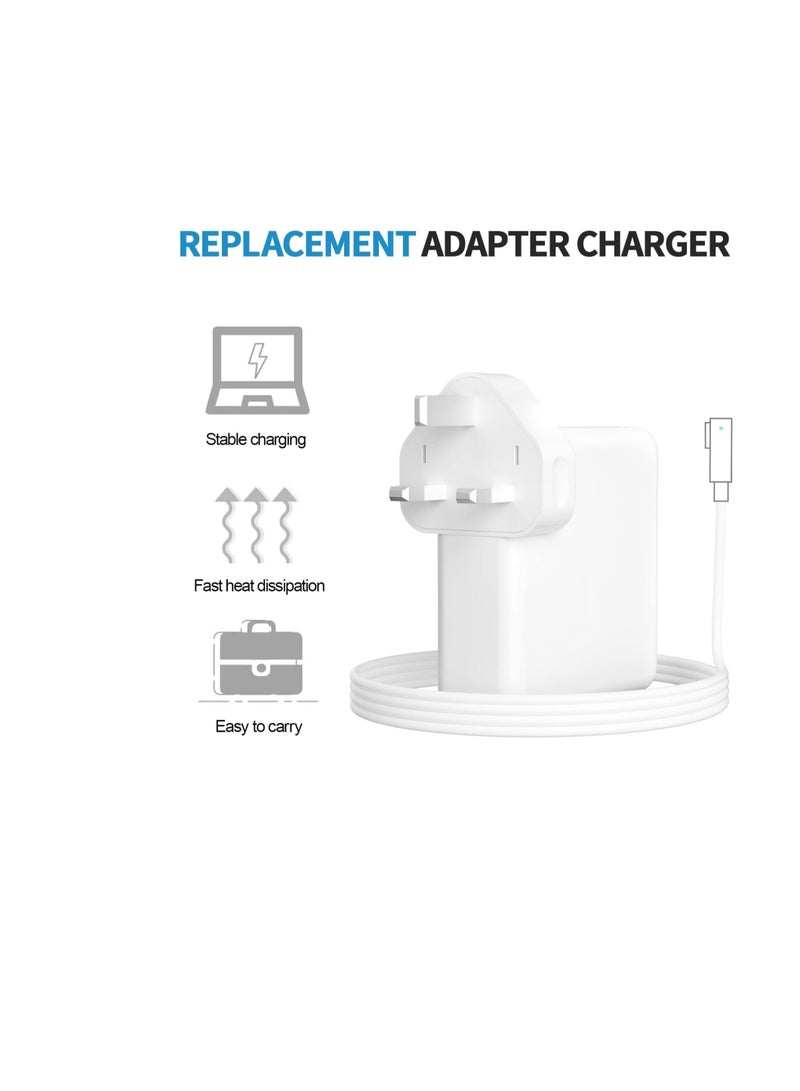 Terabyte 45W MacBook Pro Charger, Replacement L-Tip Power Adapter Laptop Charger Compatible With MacBook Air/Pro 13” & 2009/2010/2011-Mid/2012 Models A1244/A1269/A1270/1466 - White (45W ~ L) - Image 2