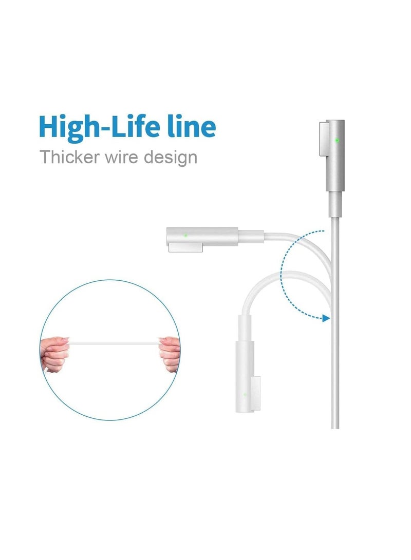 Terabyte 45W MacBook Pro Charger, Replacement L-Tip Power Adapter Laptop Charger Compatible With MacBook Air/Pro 13” & 2009/2010/2011-Mid/2012 Models A1244/A1269/A1270/1466 - White (45W ~ L) - Image 4