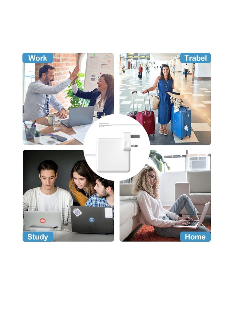 Terabyte 45W MacBook Pro Charger, Replacement L-Tip Power Adapter Laptop Charger Compatible With MacBook Air/Pro 13” & 2009/2010/2011-Mid/2012 Models A1244/A1269/A1270/1466 - White (45W ~ L) - Image 5