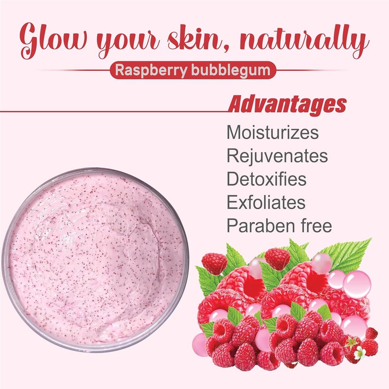 ECOLYTE+ La Parisienne Raspberry Bubblegum Face Scrub - 500 ml Exfoliating Scrub for Smooth and Glowing Skin - Image 5