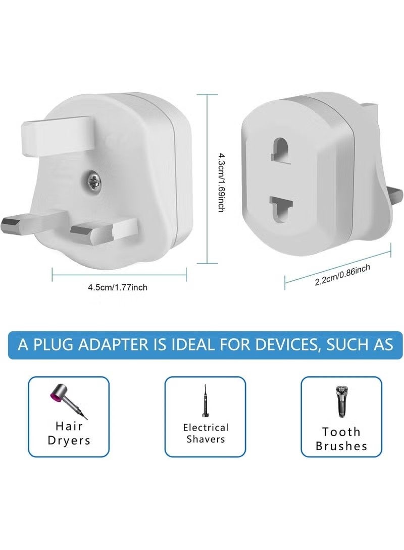 2 Pack UK Shaver and Toothbrush Plug Adapter Universal Bathroom Plug Adaptor for Shavers and Toothbrushes Compatible Plug Adaptor UK - Image 3