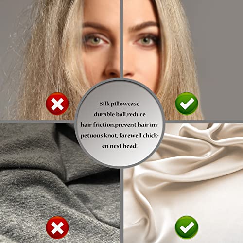 Suatien Silk Pillowcase for Hair and Skin,Soft,Breathable and Sliky 100% Queen Silk Pillow Case Set of 2,Both Sides Natural Mulberry Silk Pillowcases with Hidden Zipper(Queen Size 20"X 30",2pcs) - Image 5