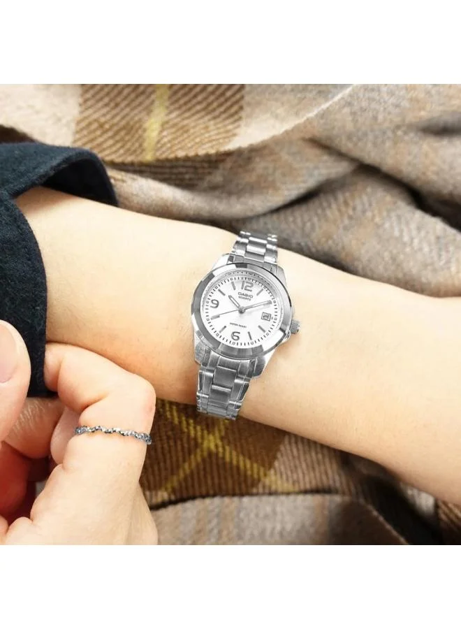 كاسيو Women's Stainless Steel Analog Watch LTP-1215A-7ADF - 28 mm