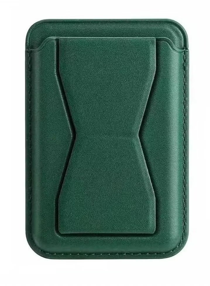 ELTRAZONE Mag Safe Leather Card Holder with Bracket Clip Stand | Magnetic Wallet Phone Grip for iPhone | Multi-Functional Slim PU Leather Pouch | Strong Magnetic Attachment | Convenient Kickstand Design for Hands-Free Use | Ultra-Thin Magnetic Card Sleeve - Image 2
