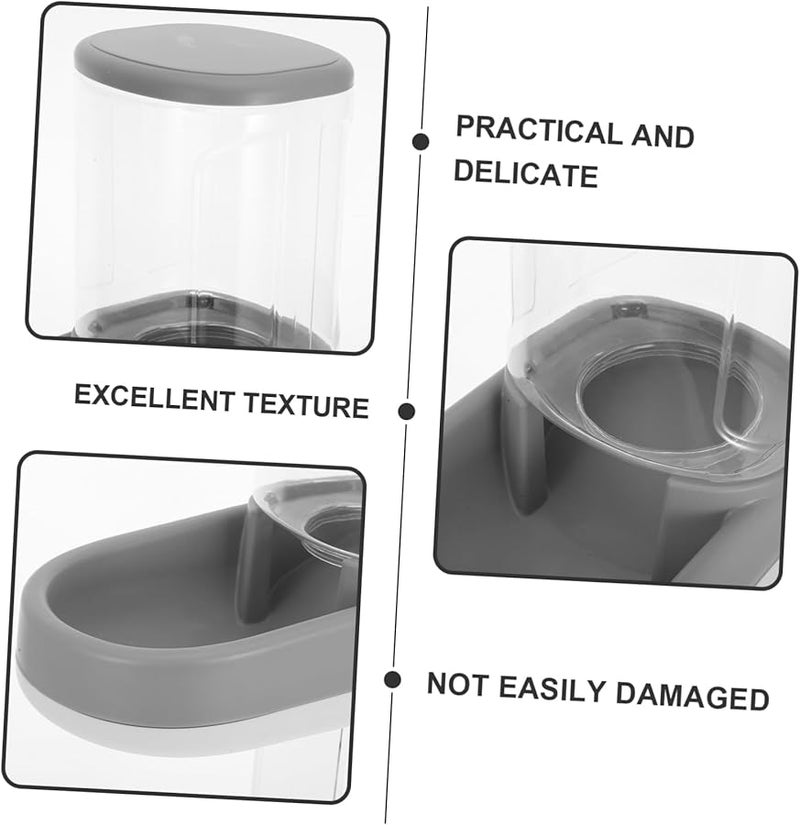 مغذي الحيوانات الأليفة التلقائي وموزع الماء مع وعاء الجاذبية لمنع الانسكاب للكلاب والقطط - Image 4