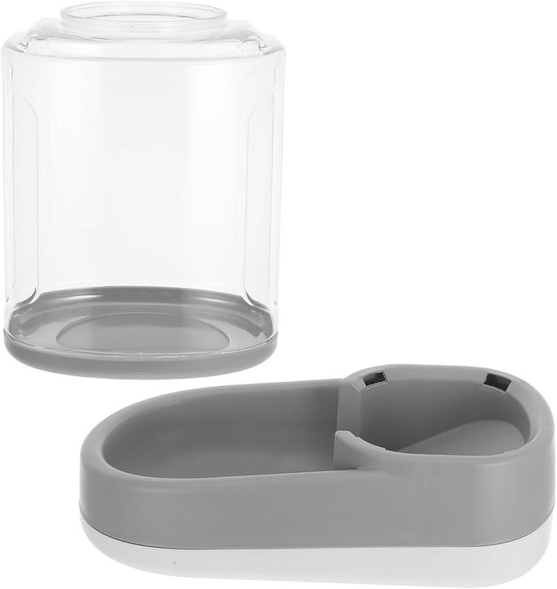 مغذي الحيوانات الأليفة التلقائي وموزع الماء مع وعاء الجاذبية لمنع الانسكاب للكلاب والقطط - Image 2