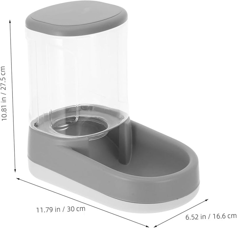 مغذي الحيوانات الأليفة التلقائي وموزع الماء مع وعاء الجاذبية لمنع الانسكاب للكلاب والقطط - Image 3