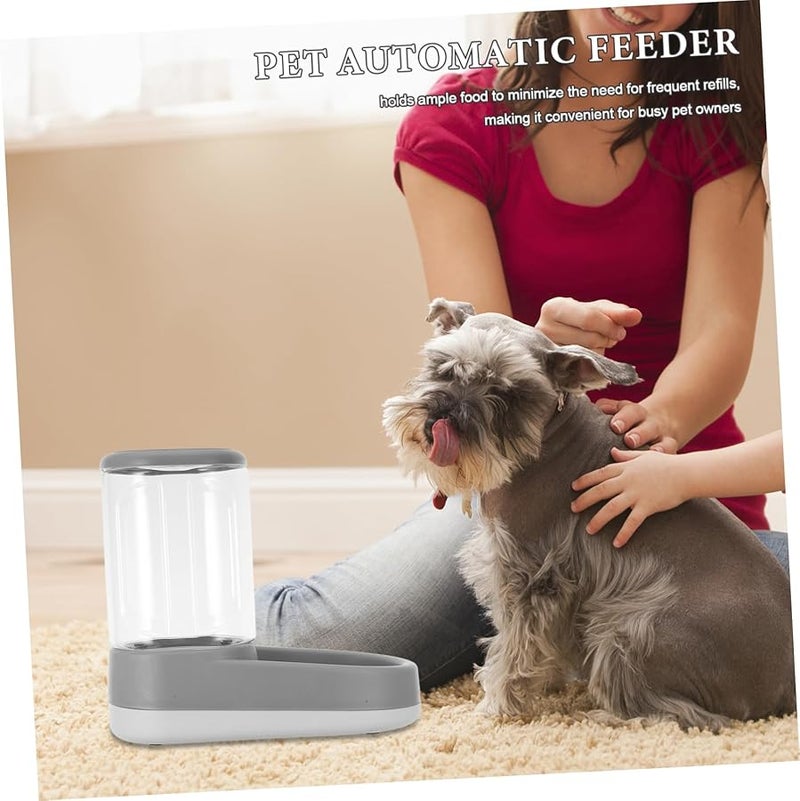مغذي الحيوانات الأليفة التلقائي وموزع الماء مع وعاء الجاذبية لمنع الانسكاب للكلاب والقطط - Image 5