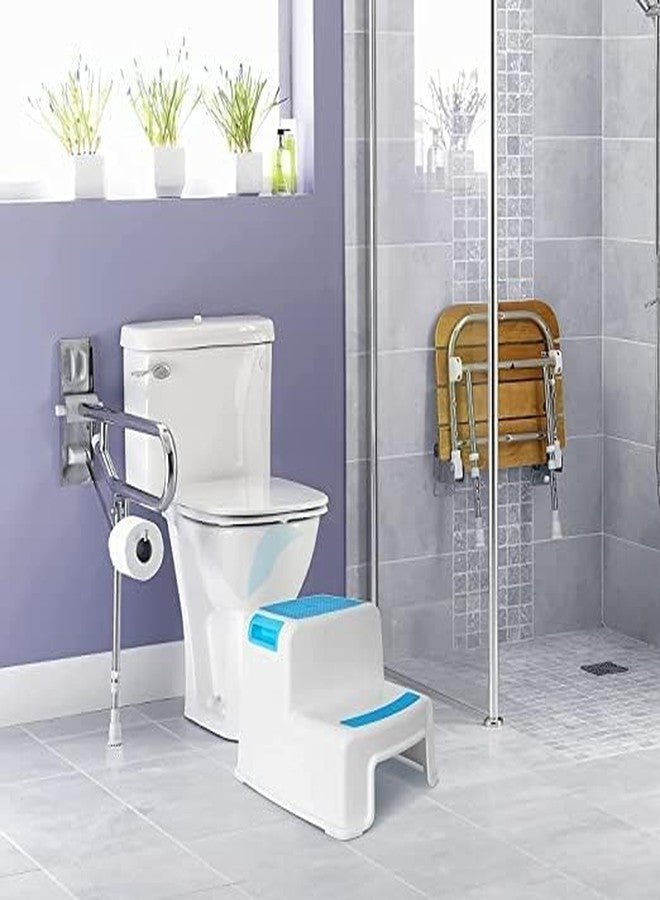 Mokshith 2 Step Stool Sturdy Plastic Step Stool for Kids Sink Use & Toilet Training, Anti-Slip Sturdy Toddler Step Stool for Bathroom Sink, Toilet Potty Training, Bathroom,Kitchen - Image 4