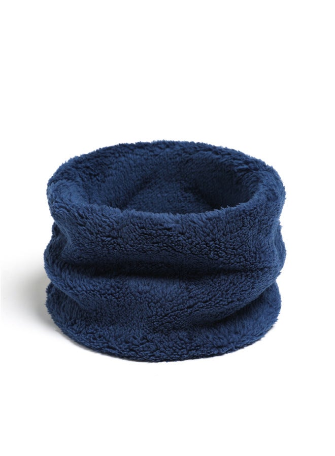 New Warm Neck Children's Neck Set Women's Solid Color Scarf Winter All-match High Neck Coral Fleece Neck Protection Collar For Parents