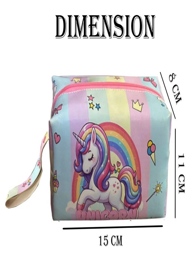Krisus 22-Pcs Unicorn Stationery Set for Girls Unicorn Theme Large Capacity Utility Pencil Pouch with All Stationeries & Spiral Notebook Birthday Gift Party Favors for Kids School Supply Set - Image 2
