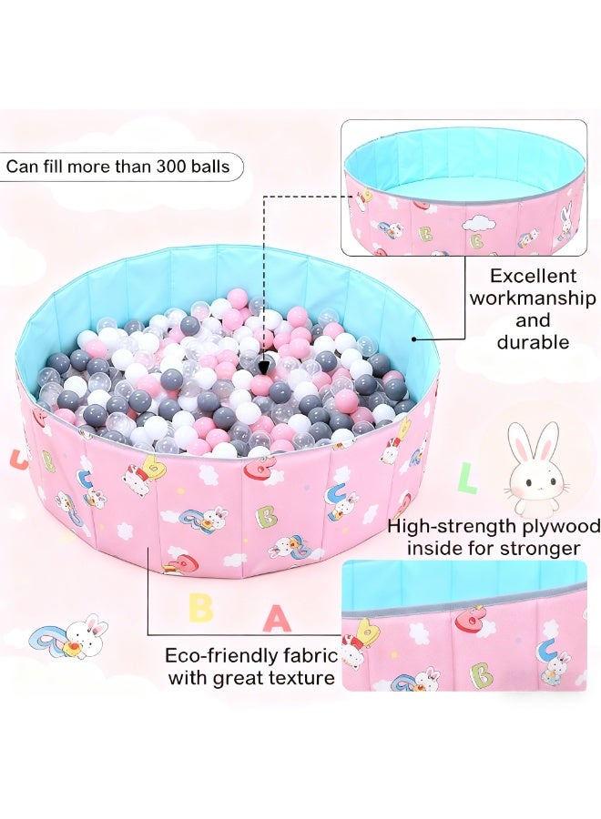 XiuWoo Baby Ball Pool，Foldable Kids Ball Pit，Toddlers Folding Portable Ball Pool，Double Oxford Cloth Ball，Pit Indoor and Outdoor Game Kids Play Ball Pool Ideal Gift for Girls and Boys (NO Balls) - Image 3