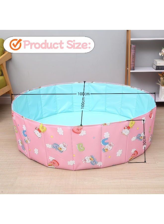 XiuWoo Baby Ball Pool，Foldable Kids Ball Pit，Toddlers Folding Portable Ball Pool，Double Oxford Cloth Ball，Pit Indoor and Outdoor Game Kids Play Ball Pool Ideal Gift for Girls and Boys (NO Balls) - Image 2