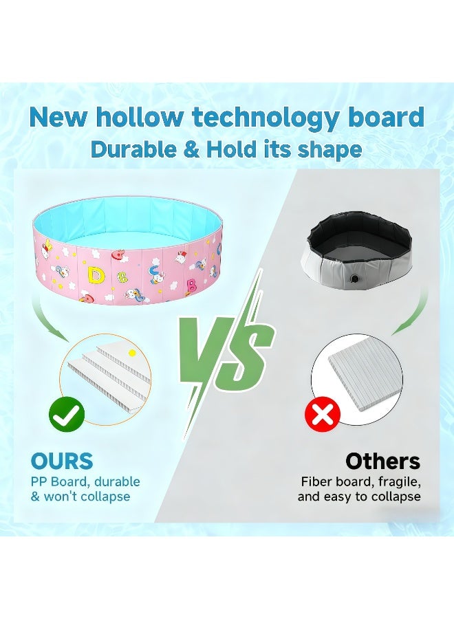 XiuWoo Baby Ball Pool，Foldable Kids Ball Pit，Toddlers Folding Portable Ball Pool，Double Oxford Cloth Ball，Pit Indoor and Outdoor Game Kids Play Ball Pool Ideal Gift for Girls and Boys (NO Balls) - Image 5