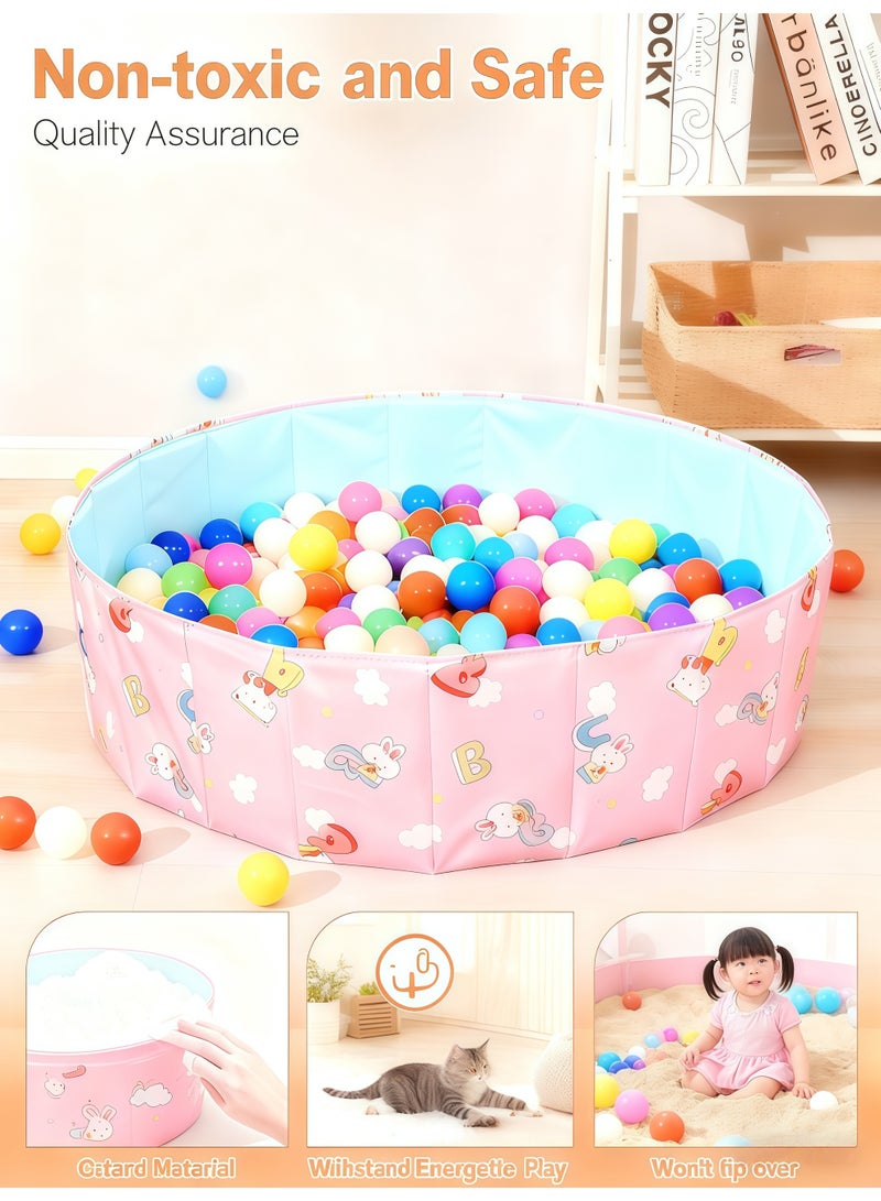 XiuWoo Baby Ball Pool，Foldable Kids Ball Pit，Toddlers Folding Portable Ball Pool，Double Oxford Cloth Ball，Pit Indoor and Outdoor Game Kids Play Ball Pool Ideal Gift for Girls and Boys (NO Balls) - Image 4