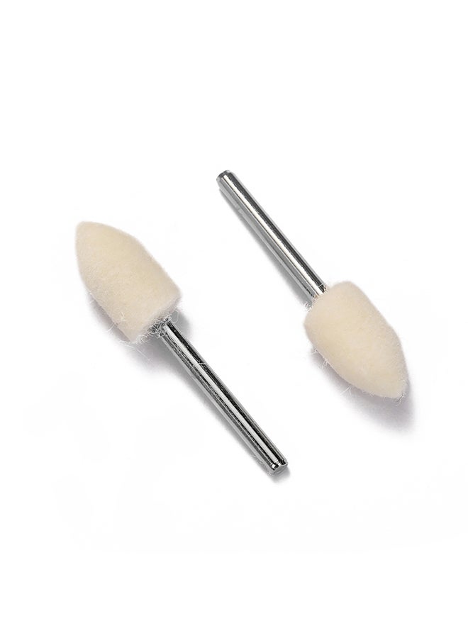 129pcs Abrasive Polishing Wheel Polishing Tools Wool Felt Metal Surface Buffing Accessories Rotary Tool White 16.0x12.0x3.0cm - Image 4