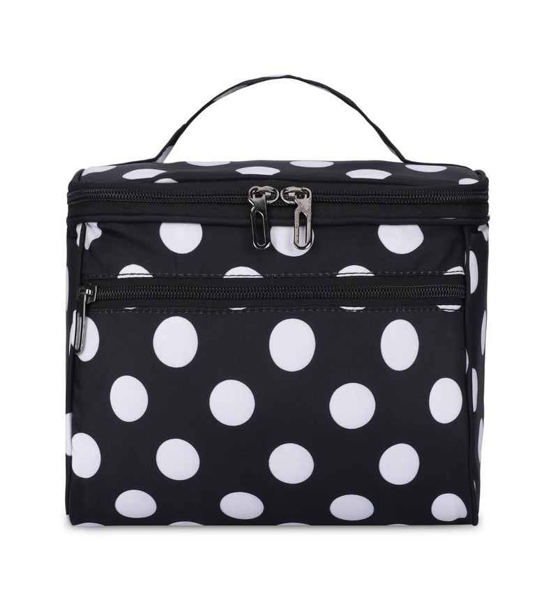 KUKLAR Polyester Waterproof Multifunctional Small Cosmetic Bag for Women, Makeup Bag for Travel, Cosmetic Bag Pouch,Makeup Organizer Perfectly Fit in Any Suitcase Or Big Bag (Black) - Image 1