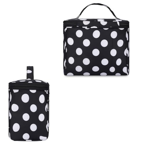 KUKLAR Polyester Waterproof Multifunctional Small Cosmetic Bag for Women, Makeup Bag for Travel, Cosmetic Bag Pouch,Makeup Organizer Perfectly Fit in Any Suitcase Or Big Bag (Black) - Image 4
